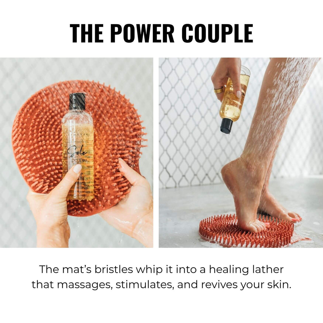 Foot Scrubber Mat & Sole Soap Bundle