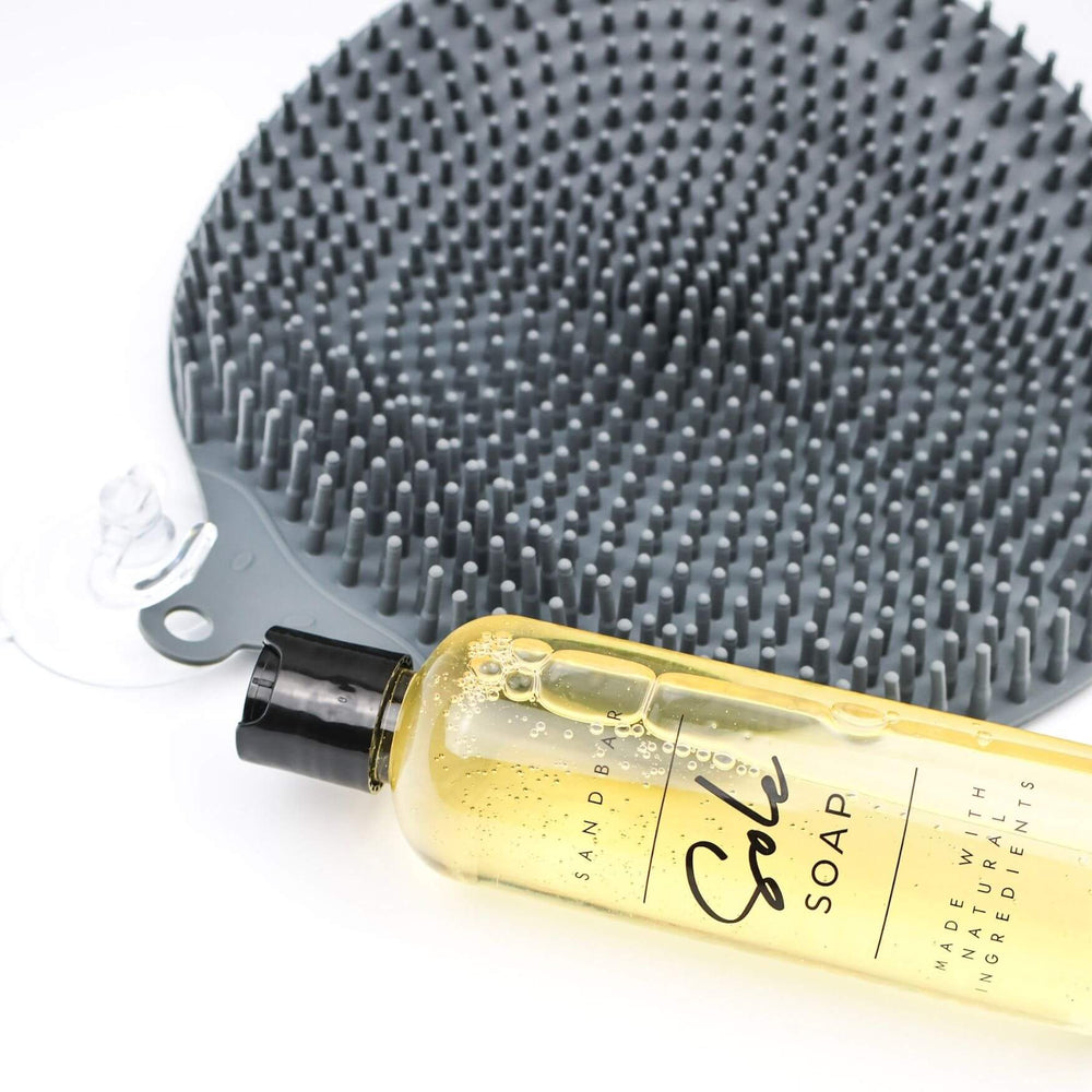Foot Scrubber Mat & Sole Soap Bundle for hands-free exfoliation, deep cleansing, and daily foot care