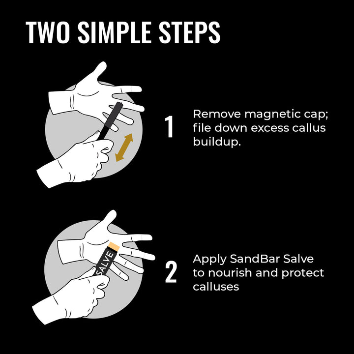 Steps to using the SandBar Quickie 4" Callus File