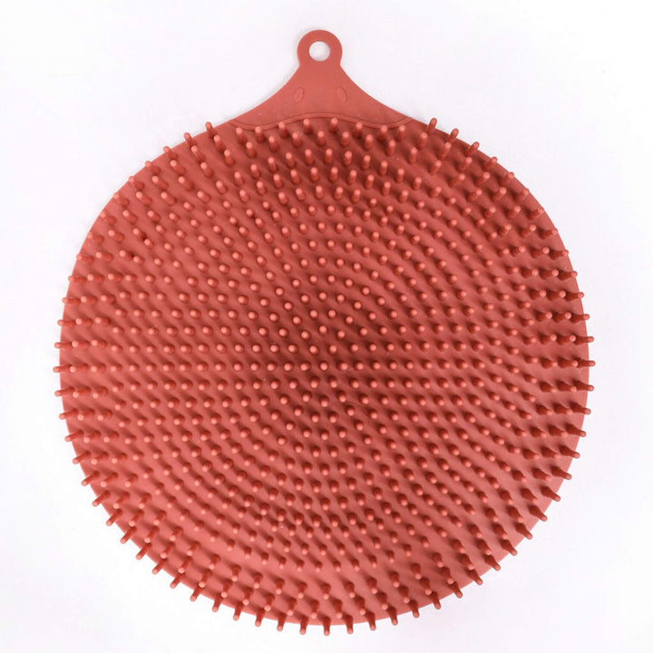 SandBar silicone foot scrubber mat with hundreds of bristles for hands-free exfoliation