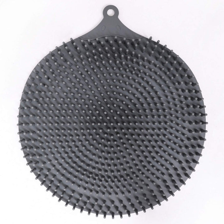 SandBar silicone foot scrubber mat with hundreds of bristles for hands-free exfoliation