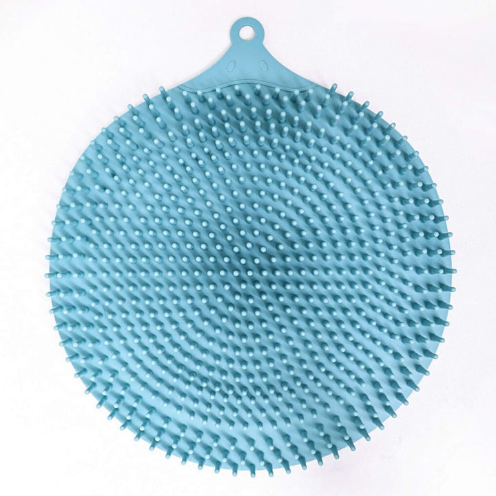 SandBar silicone foot scrubber mat with hundreds of bristles for hands-free exfoliation