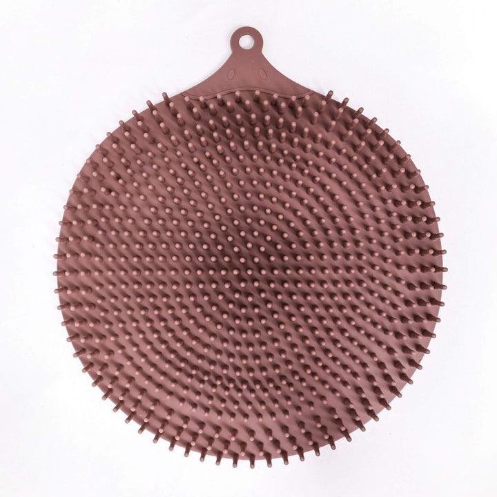 SandBar silicone foot scrubber mat with hundreds of bristles for hands-free exfoliation