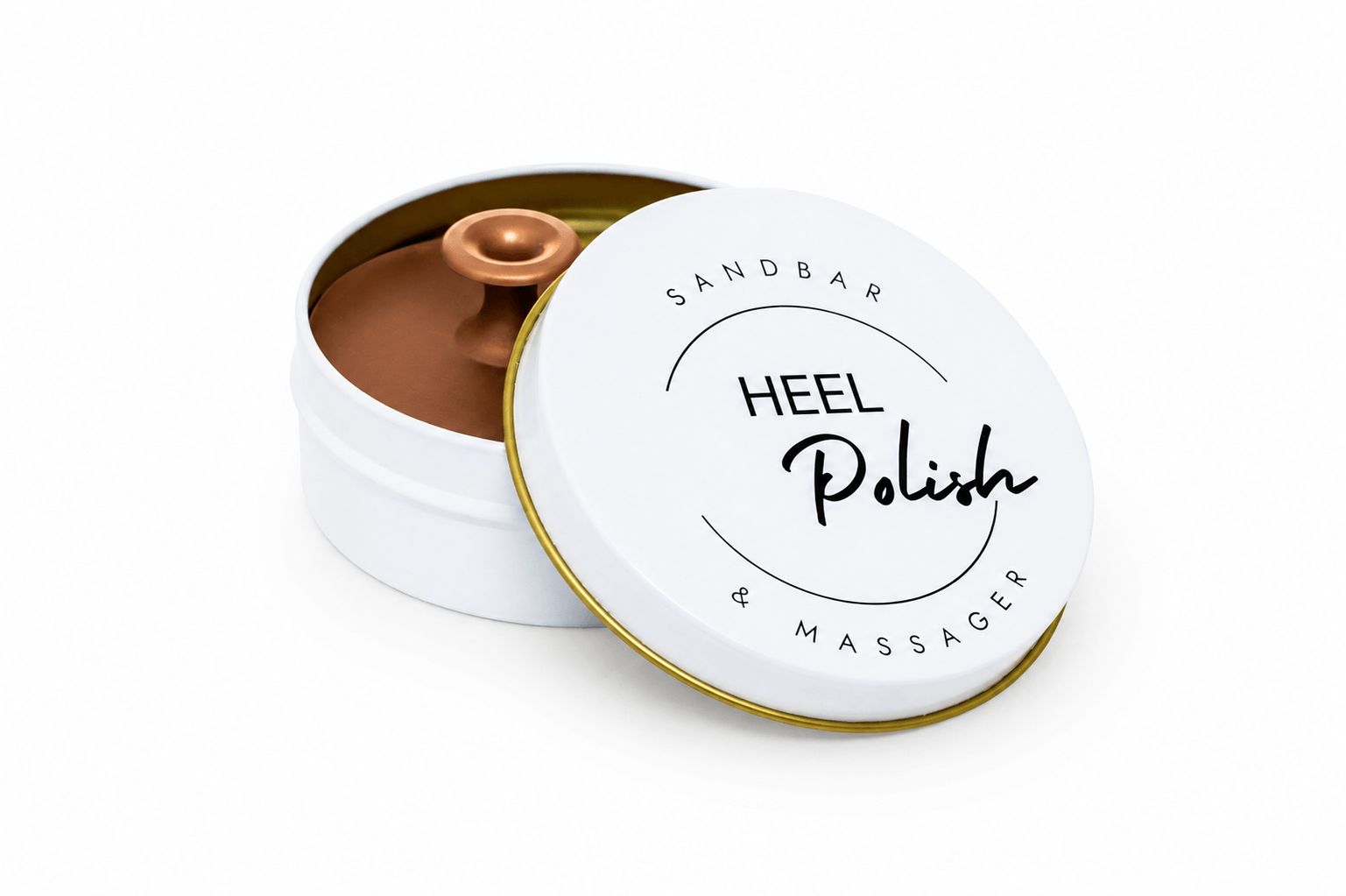 SandBar Heel Polish organic moisturizer with silicone applicator for hydrating dry cracked heels and softening rough skin