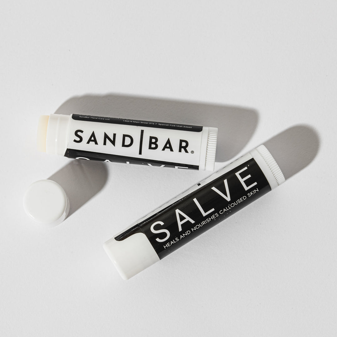 SandBar Salve for hydrating and repairing dry, cracked calluses on hands and feet